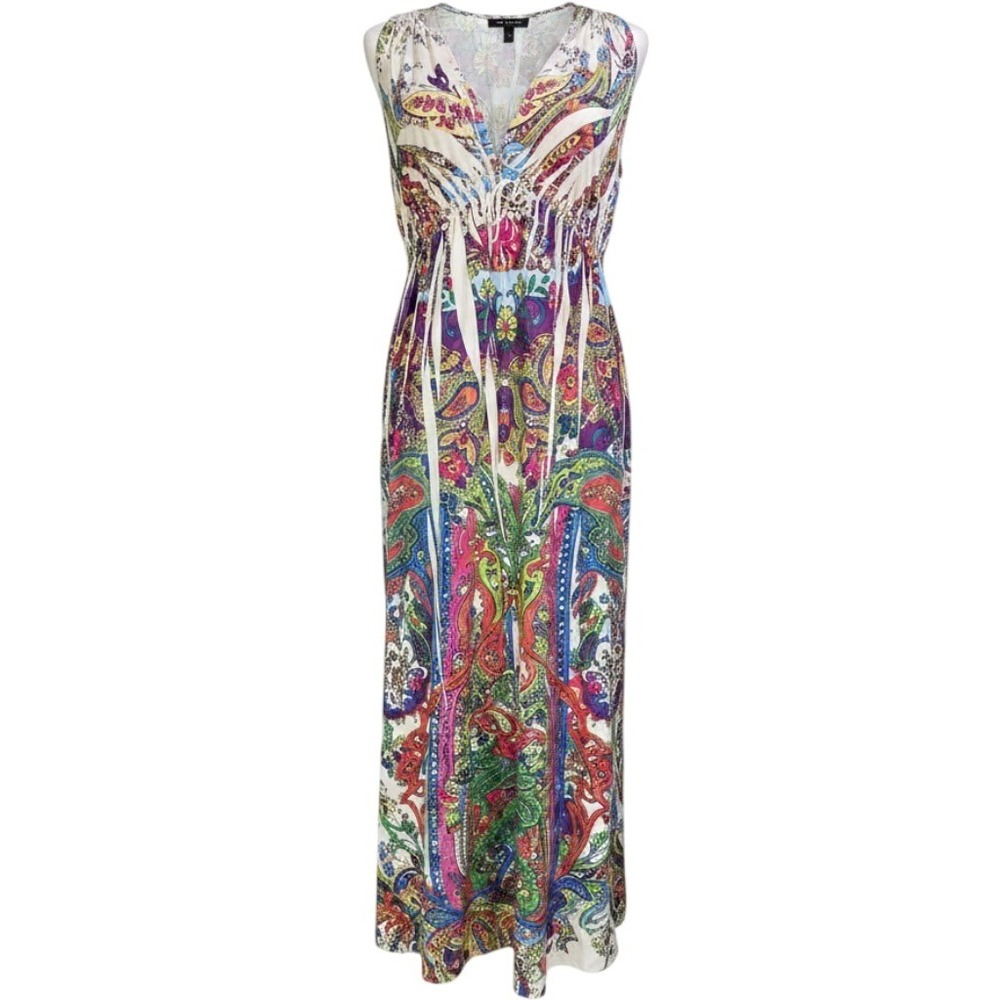 Live and Let Live Paisley Maxi Dress Womens Medium Multi Color Excellent Boho